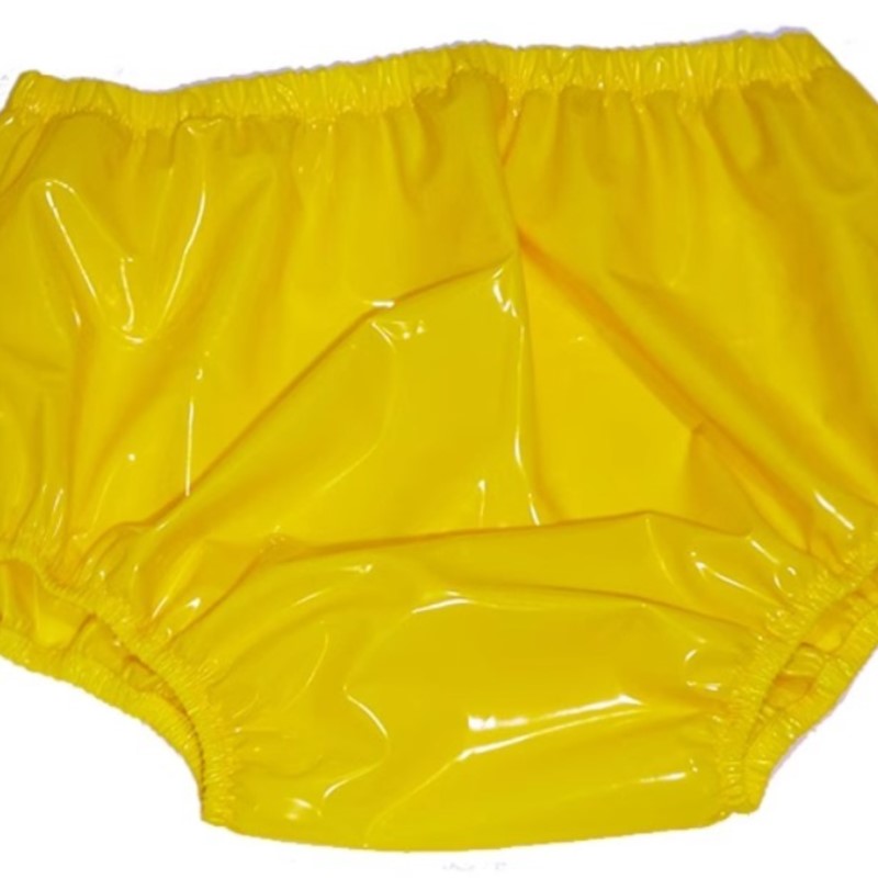 Diapering - ハイウエスト防水プラスチックブリーフ、おむつ対策ABDL、大きいサイズ、ゆったり幅広股下、布おむつ、PVC透明下着