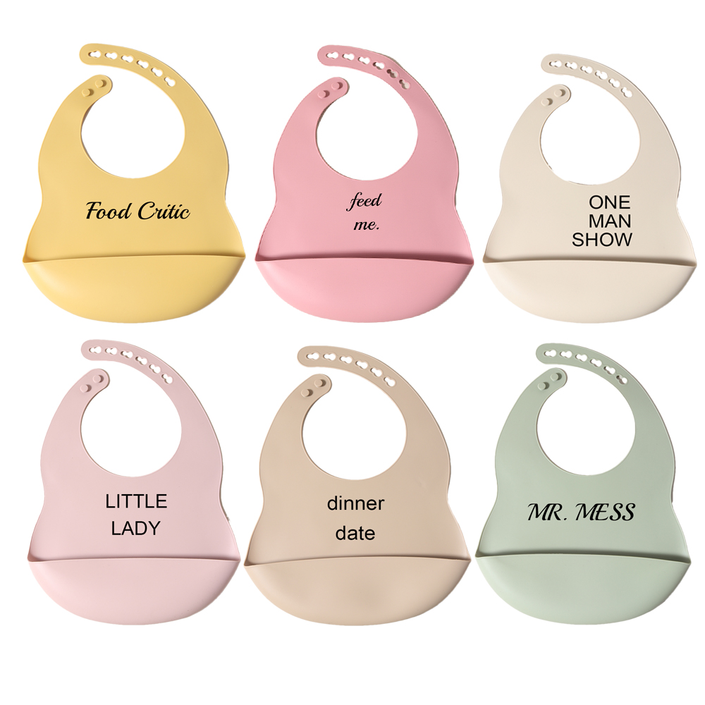 Waterproof Baby Bibs Silicone - シリコーンよだれかけ引用メッセージ防水少年少女子供 bpa フリー幼児食べるソフト必需品ベビーギフト