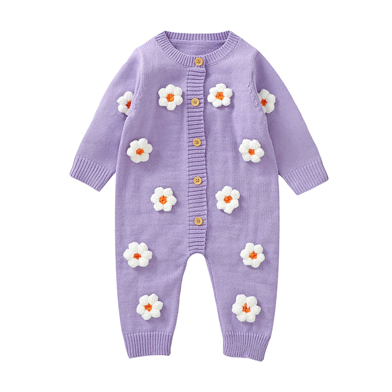 Newborn Baby Girl Romper Floral - 女の赤ちゃんのための柔らかい花柄のロンパース,長袖,新鮮な赤ちゃんのジャンプスーツ,ニット,アクリル,新生児,ワンピースのボディスーツ,プルオーバー