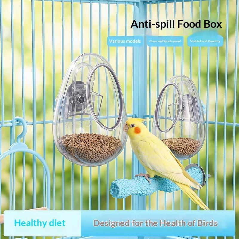 1個入り壁掛け式鳥用餌入れカップ、飛散防止透明バードフィーデ - Feeding のレビューと価格