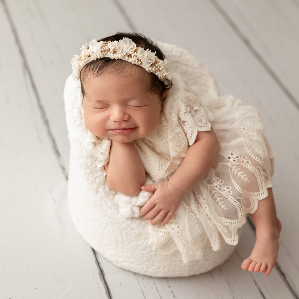 プロのスタジオ新生児写真撮影用小道具ロンパース刺繍幼児写真撮 - Newborn Baby Girl Romper Floral のレビューと価格