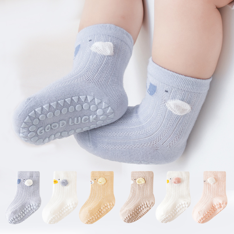 3 ペア漫画ベビーフロアソックスメッシュ薄いソフトコットンノ - Unisex Baby Socks Non Slip のレビューと価格