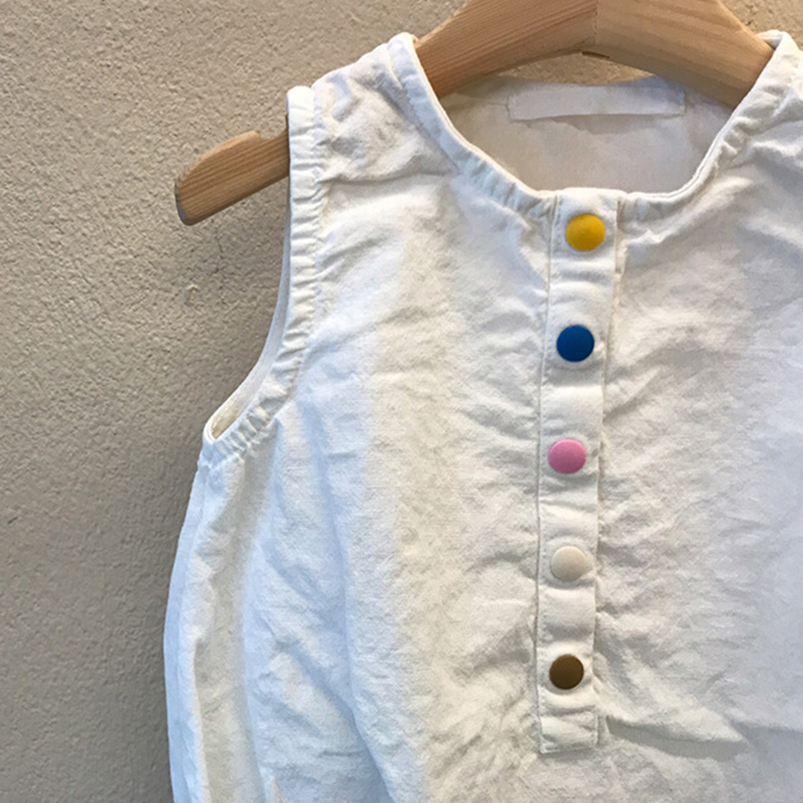 男の子と女の子のためのノースリーブのリネンとコットンロンパー - Baby Summer Linen Sleeveless Jumpsuit のレビューと価格