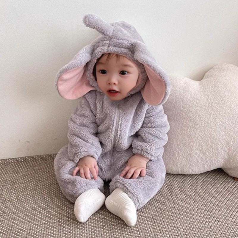 かわいい象の着ぐるみ 2026年冬 ベビーガール用ぬいぐるみ - Cotton Baby Onesies Zipper のレビューと価格