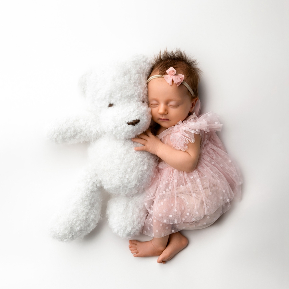 新生児写真撮影小道具女の赤ちゃんピンク水玉模様チュールチュチ - Infant Photography Props Outfit のレビューと価格