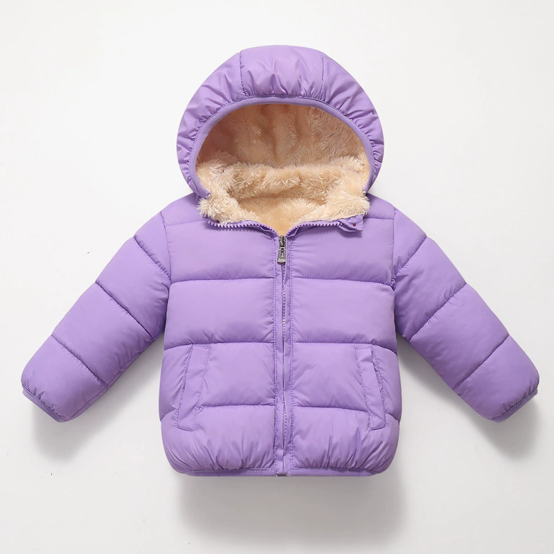 幼児用男の子女の子冬用フード付きダウンジャケット 厚手フリー - Toddler Boy Winter Fleece Jacket のレビューと価格