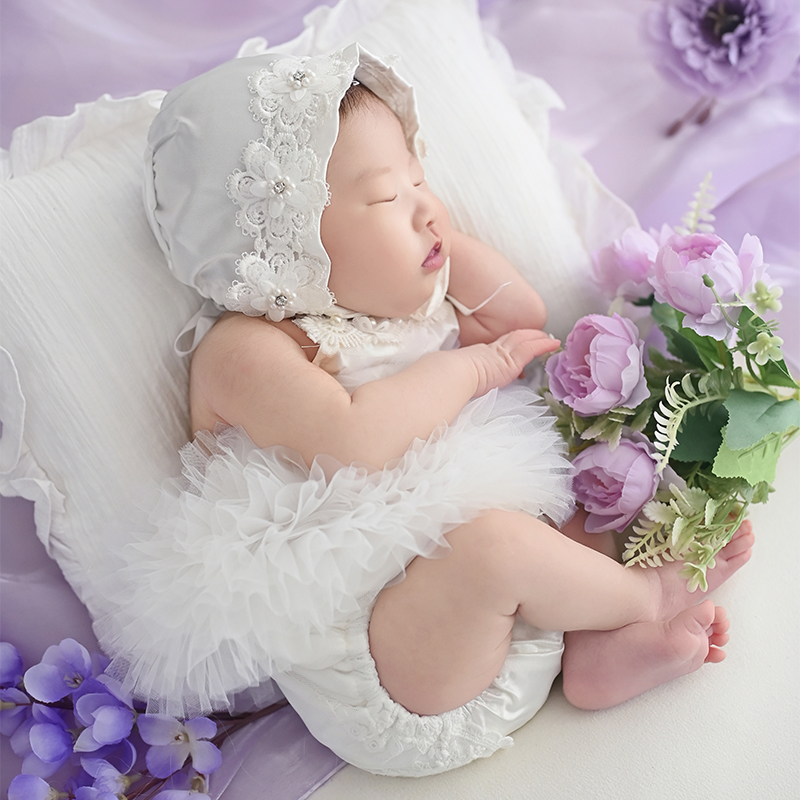 新生児写真撮影用衣装 女の赤ちゃん用レース帽子とチュチュスカ - Infant Photography Props Outfit のレビューと価格