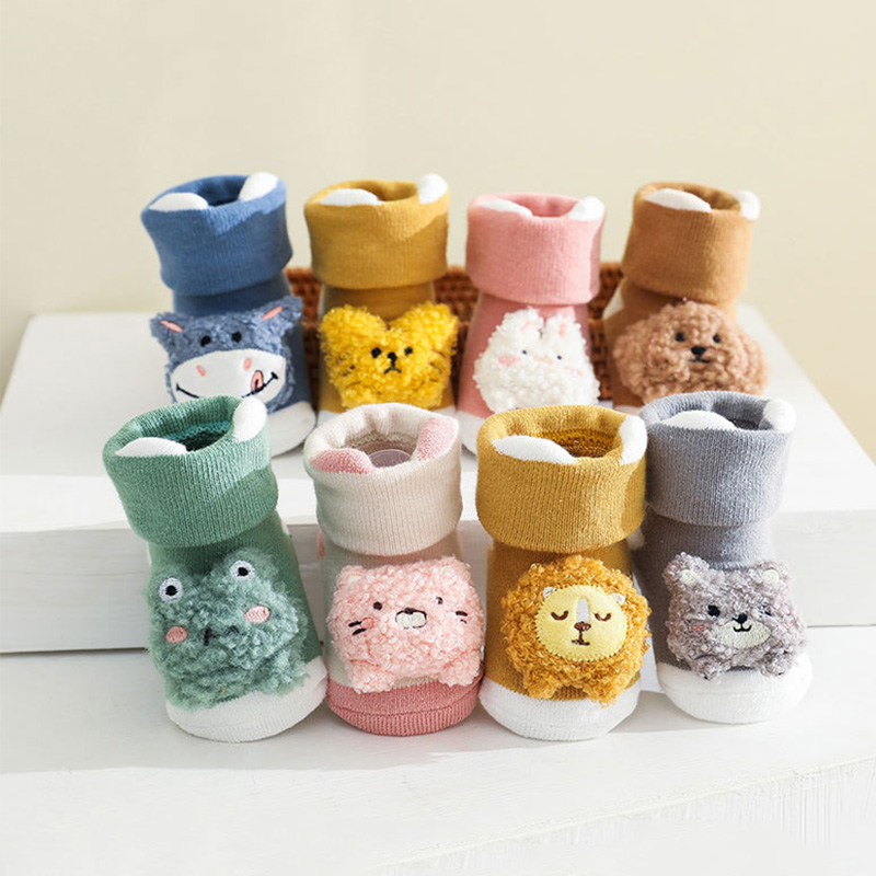 新生児用滑り止めソックス,男の子と女の子用の漫画が付いた暖か - Unisex Baby Socks Non Slip のレビューと価格