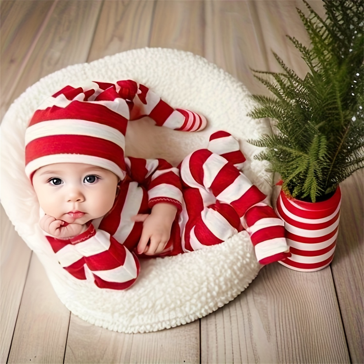 Ylsteed 新生児用赤いジャンプスーツ 帽子と襟付き 赤 - Infant Photography Props Outfit のレビューと価格