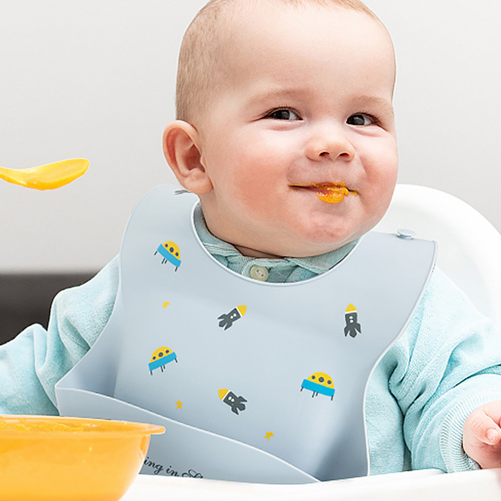 ベビー防水ソフトシリコンビブ,調節可能なスカーフ,ロケットプ - Waterproof Baby Bibs Silicone のレビューと価格