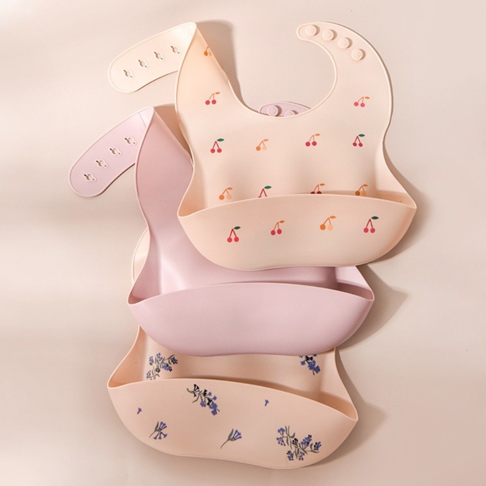 新しいシリコーンベビー食事用よだれかけ調節可能なストラップ軽 - Waterproof Baby Bibs Silicone のレビューと価格
