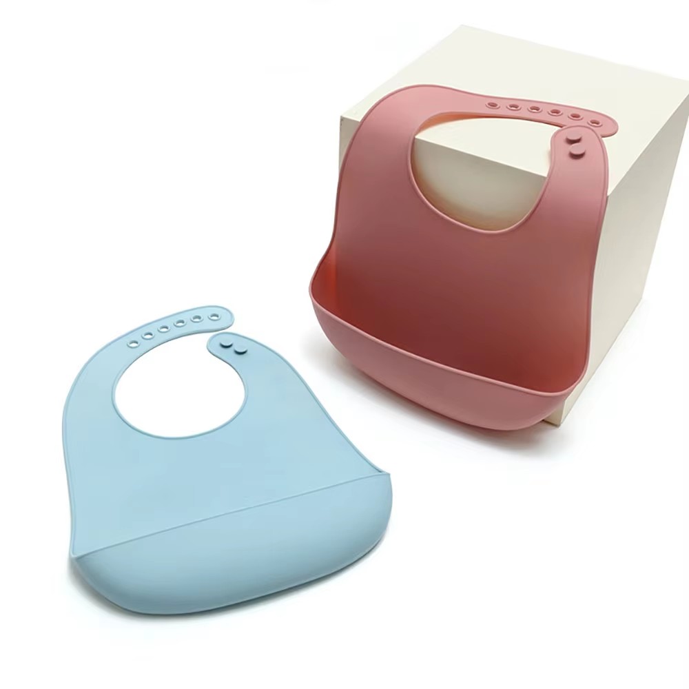 1個入り食品グレードシリコン製ベビーよだれかけ、お手入れ簡単 - Waterproof Baby Bibs Silicone のレビューと価格