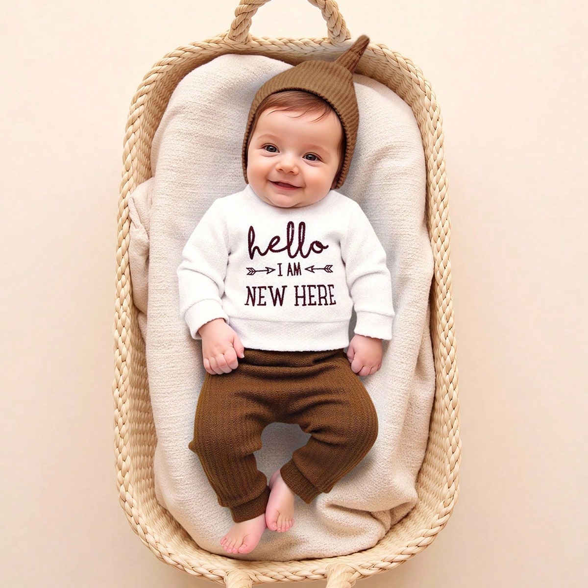 2 個「ハロー」刺繍新生児写真撮影小道具幼児ロンパースジャン - Infant Photography Props Outfit のレビューと価格