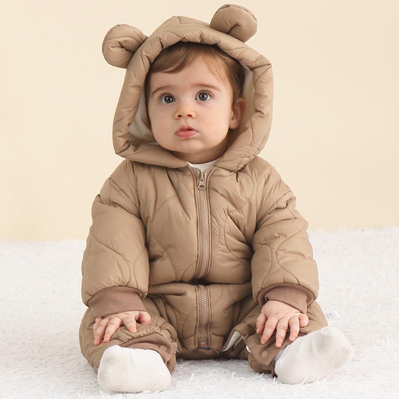 新生児ロンパース冬厚み綿ジャンプスーツ幼児カバーオールフリー - Cotton Baby Onesies Zipper のレビューと価格